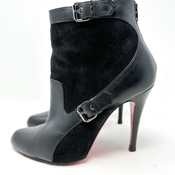 Christian Louboutin Shoes - Christian Louboutin Canassone 100mm Black Ankle Booties Shoes EU 37 US 7